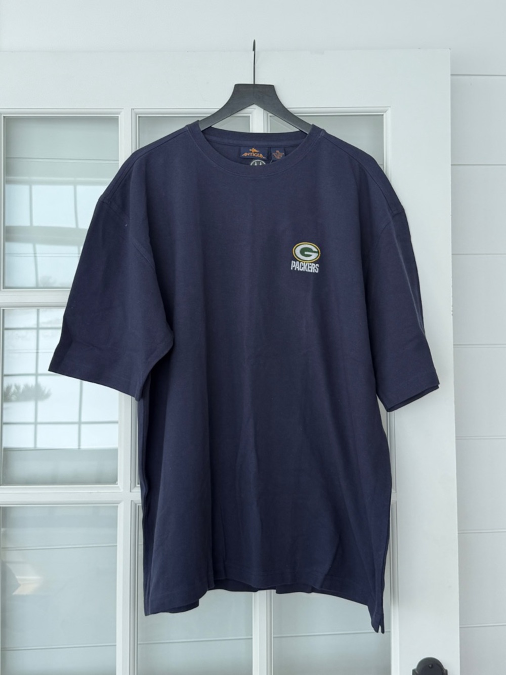 Antigua Navy Short-Sleeve Tee with Green & Gold Packers Logo